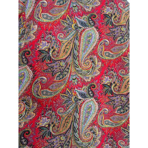 Vintage 80’s Baby O Paris Red Paisley Tapestry Blazer Coat Boho Chic medium - Picture 11 of 13